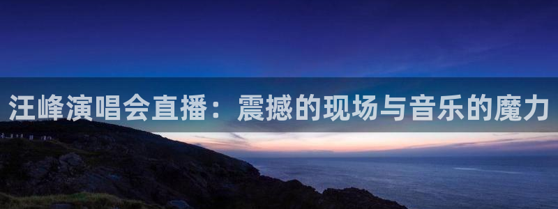 833直播足球比赛在线观看下载：汪峰演唱会直播：震撼的现场与音乐的魔力