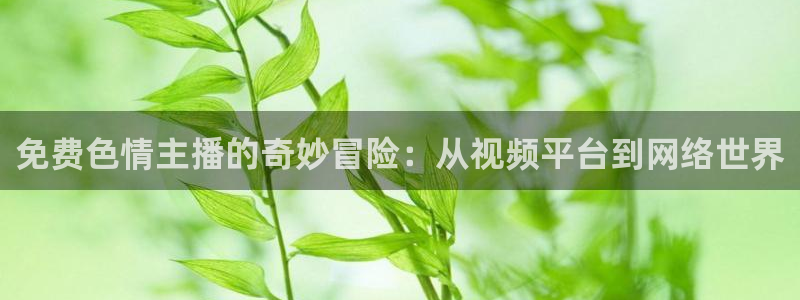 833体育直播：免费色情主播的奇妙冒险：从视频平台到网络世界